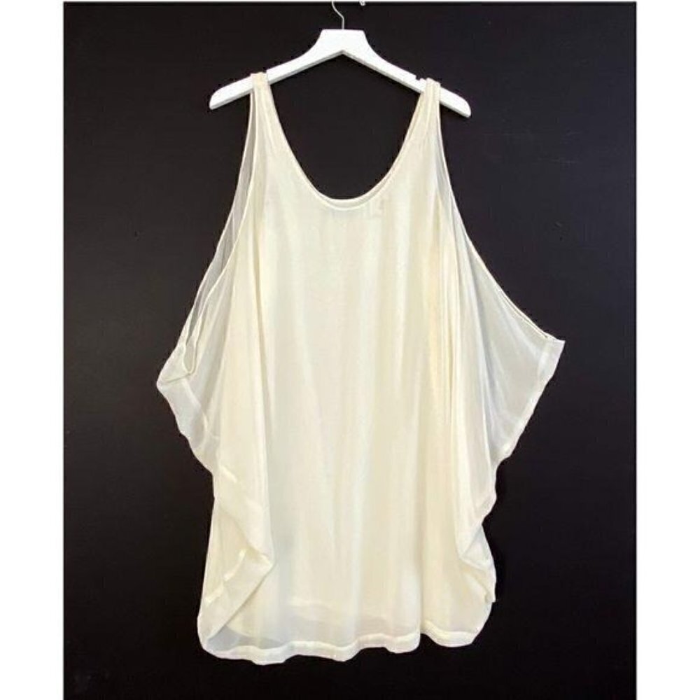Samsoe Samsoe Kalalau Dress, ivory layered tank dress, Size M